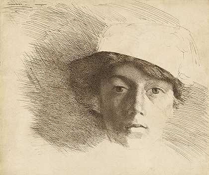 查尔斯·塞缪尔·基恩的自画像