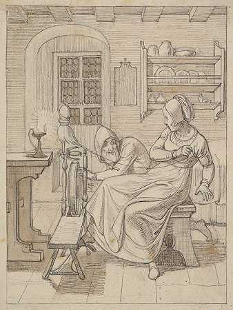 古斯塔夫·海因里希·内克的《纺车上的小矮人》