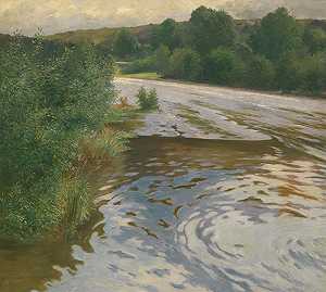 阿道夫·考夫曼的《河流风景》