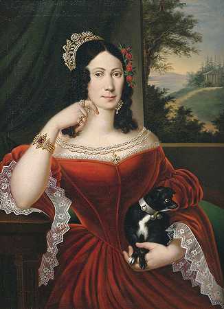 安东·费伦茨（Antonín Ferencz）的《一位高贵女士的肖像》