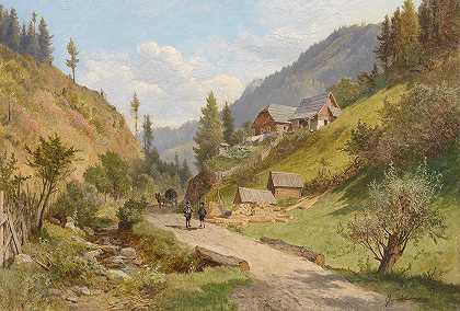 《下奥地利的风景》，作者：利奥波德·蒙施