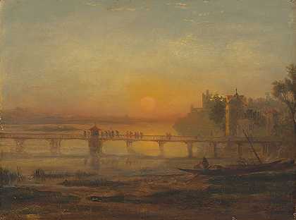 弗朗西斯·丹比（Francis Danby）的《苏黎世湖畔的早晨，朝圣者踏上前往艾因塞登修道院的路》