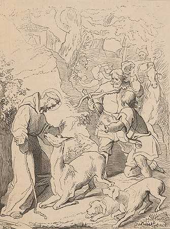 “阿西西的圣方济各（1181年或11821226年）阿西西生活中的阿西西场景。Józef Simmler的《拯救精灵》