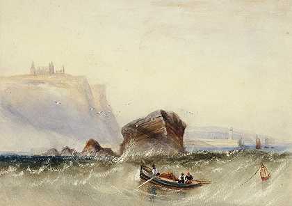 亨利·巴洛·卡特（Henry Barlow Carter）的《落基海岸外三名男子划艇》