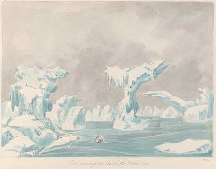 查尔斯·汉密尔顿-史密斯的《极地海中的冰中场景》