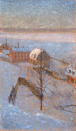 《冬季，斯德哥尔摩》作者：Eugène Jansson