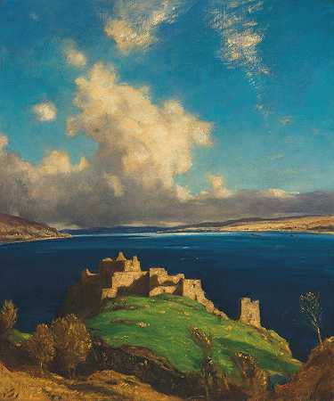 大卫·杨·卡梅伦的《厄克哈特城堡与尼斯湖》