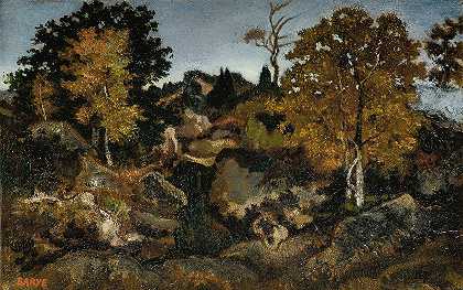 安托万·路易斯·巴耶的《枫丹白露的岩石》