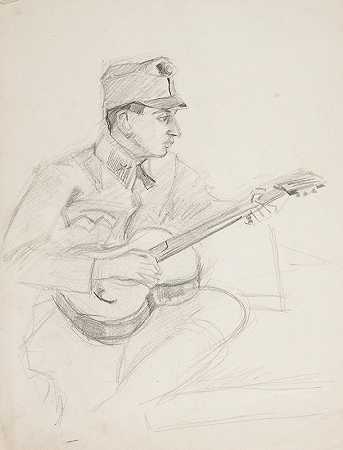 《乌克兰病枪手军团士兵》（1914-1920），伊万·伊万内克弹吉他