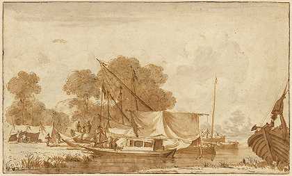 Jan de Bischop的《瓦尔肯堡渡船》