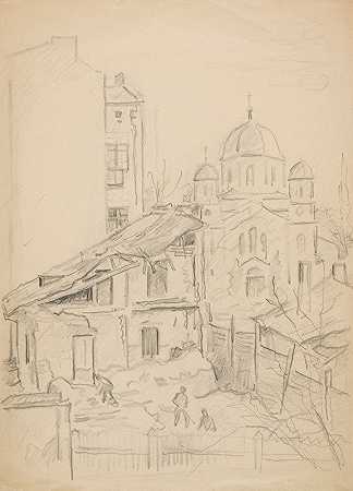 伊万·伊万内克的《带教堂的城市风景》
