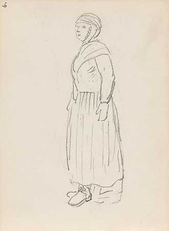 阿道夫·蒂德曼德的《穿着民间服装的女人》