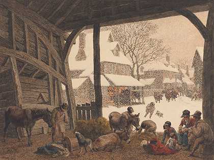 罗伯特·希尔斯的《乡村雪景》