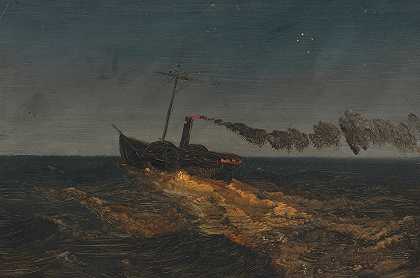 弗雷德里克·埃德温·丘奇的《黄昏时的划船》