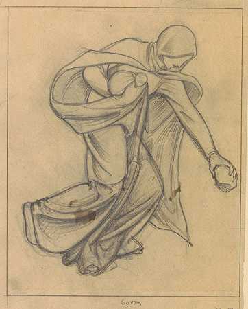 《贝尔斯凡·贝拉格壁画设计一名女子弯腰捡起安托恩·德金登的石头》