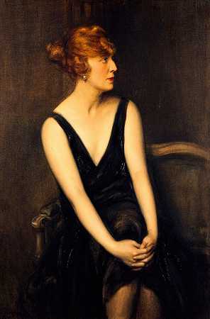 “伊夫·布瑟夫人的肖像（née Christiane Alexandre），朱尔斯·卡伦