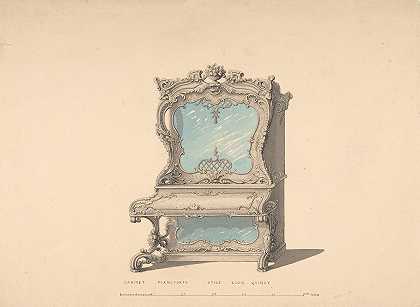 罗伯特·威廉·休谟《橱柜钢琴曲设计，路易斯·昆兹风格》
