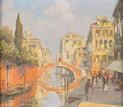 罗伯托·伊拉斯·巴尔德萨里的《威尼斯运河》