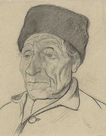 理查德·尼古拉·罗兰·霍斯特的《戴帽子的老人的头像》