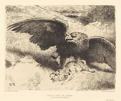 “鹰绑野兔（野兔上的鹰）利昂·邦纳特