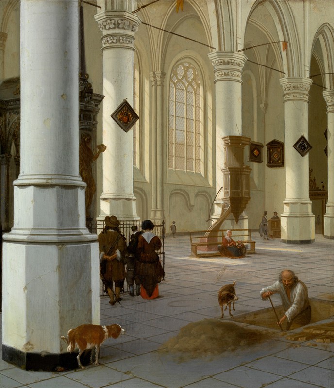 亨德里克·科内利兹（Hendrick Cornelisz）在代尔夫特（Delft）的新教堂“Nieuwe Kerk”的内部