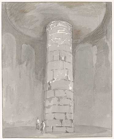 亚伯拉罕·路易·鲁道夫·杜克罗斯《伊特里和盖塔之间西塞隆坟墓上的塔楼内部》