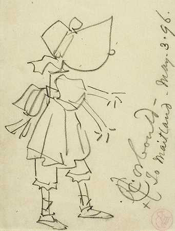 爱德华·亨利·科布尔德的《戴帽子的女孩》