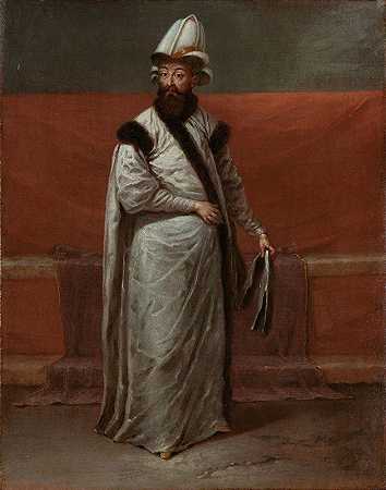 “大维齐尔·内夫谢赫利·达马特（Grand Vizier Nevšehirli Damat）沿着300”让-巴蒂斯特·万莫（Jean Baptiste Vanmour）的《布拉希姆·帕萨》（brahim Pasa）