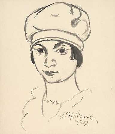 《戴贝雷帽的女人》（Léon Spilliert）
