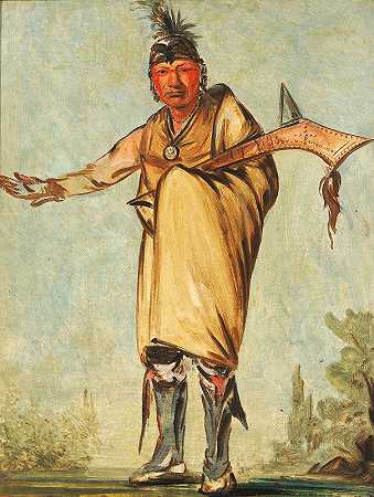 “Náw-Káw，Wood，George Catlin的前部落首领