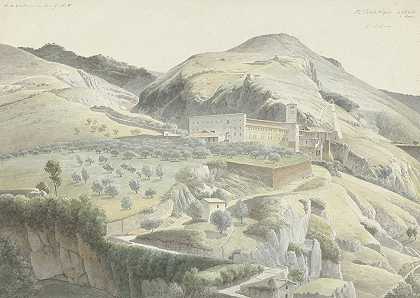 约瑟夫斯·奥古斯特斯·克尼普的《苏比亚科修道院风景》