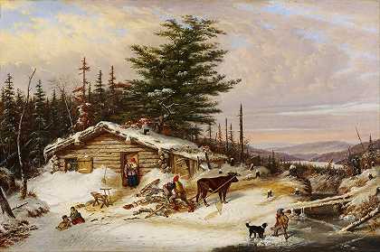 科内利乌斯·大卫·克里格霍夫的《定居者的木屋》