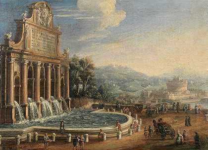 Gaspar Van Wittel的《Fontana dell’Acqua Paola》