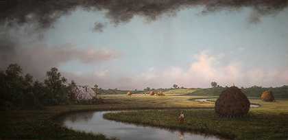 马丁·约翰逊·海德的《纽伯里波特沼泽，接近风暴》