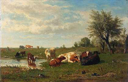 杰拉德·比尔德斯的《草地上的奶牛》