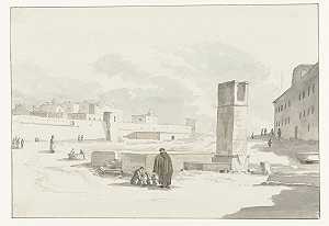 亚伯拉罕·路易斯·鲁道夫·杜克罗斯《乔维纳佐的城市风景》