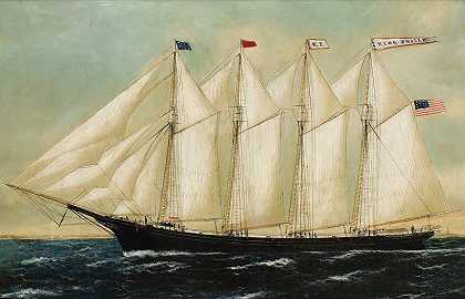 威廉·皮尔斯·斯塔布斯的《四桅帆船》