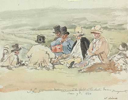 约翰·林内尔《1830年6月9日，贝斯沃特，波切斯特梯田里的割草机》