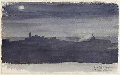 让·希波利特·弗兰德林的《罗马夜景》