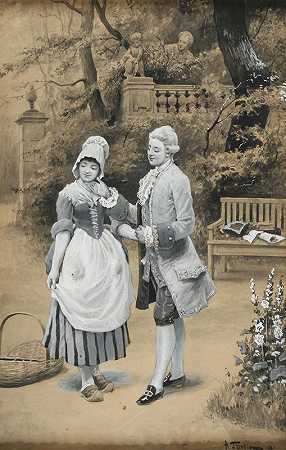 安吉洛·特伦廷的《公园里的格兰特夫妇》
