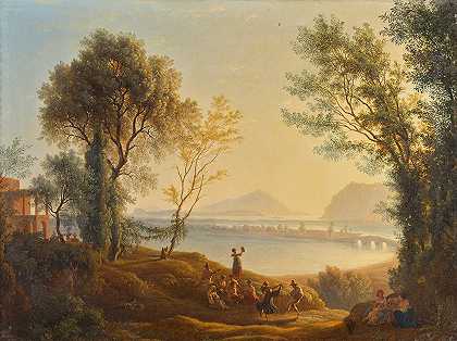 约瑟夫·瑞贝尔的《日落的意大利风景》