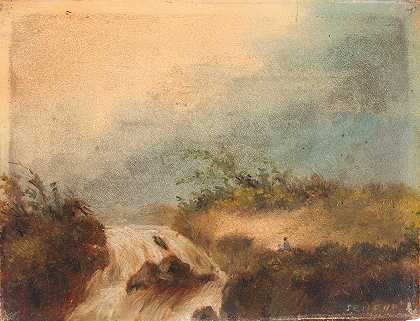 詹姆斯·恩索的《瀑布风景》