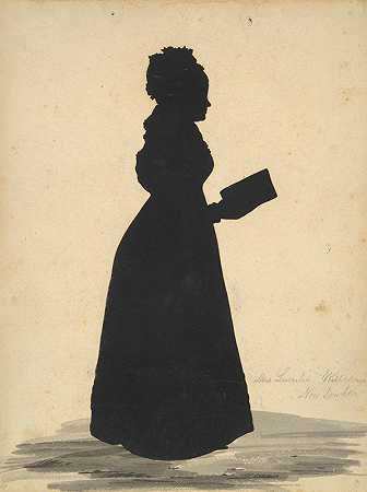 “托马斯·惠勒·威廉姆斯夫人的剪影，卢克丽娅·伍德布里奇·帕金斯，1796-1829年，奥古斯特·爱杜亚特著
