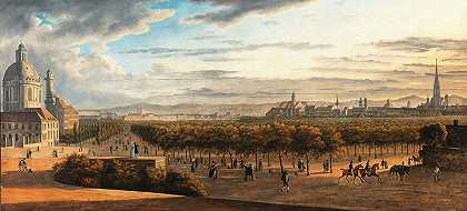 约翰·海因里希·辛茨的《从施瓦岑贝格宫的阳台看维也纳》