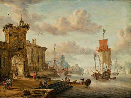 亚伯拉罕·斯托克（Abraham Storck）的《海港场景与古代废墟》