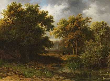 威廉·博德曼（Willem Bodeman）的《带池塘和休息场所的森林风景》