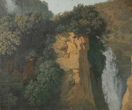 亨德里克·沃格德（Hendrik Voogd）的《意大利过度生长的悬崖与瀑布》