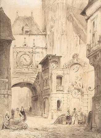 “Rue du Gros Clock，Rouen Early作者：Wijnand Jan Joseph Nuijen