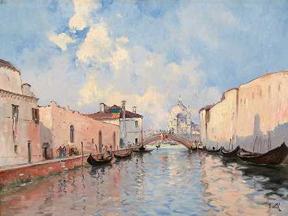Marie Joseph Clavel的《威尼斯运河》