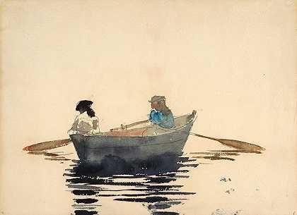 温斯洛·霍默的《划艇上的两个女孩》